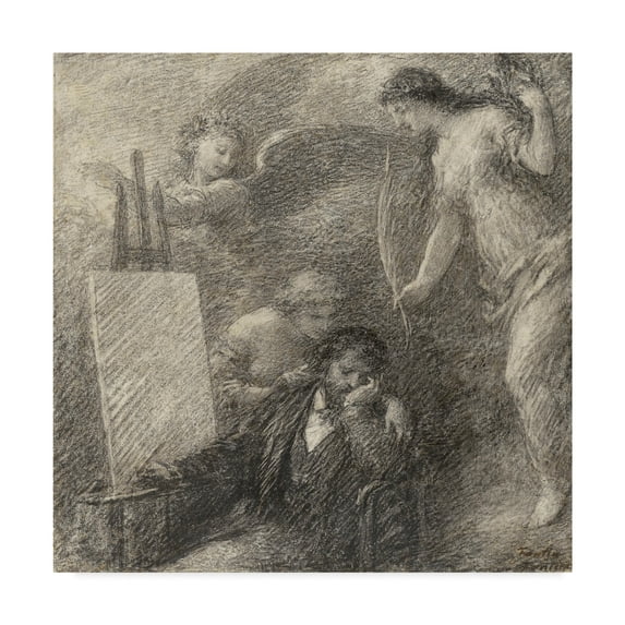 Le Decouragement De Lartiste' Canvas Art by Henri Fantin Latour