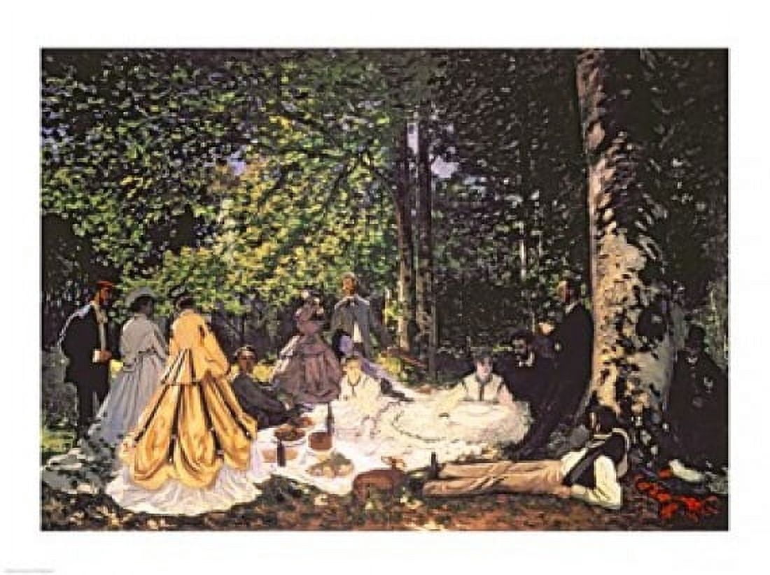 Le Dejeuner sur lHerbe 1866 Canvas Art - Claude Monet (24 x 18)