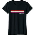 thumbnail image 1 of Le Dollar Bean Lesbian Color Flag Retro Rainbow Gift T-Shirt, 1 of 3
