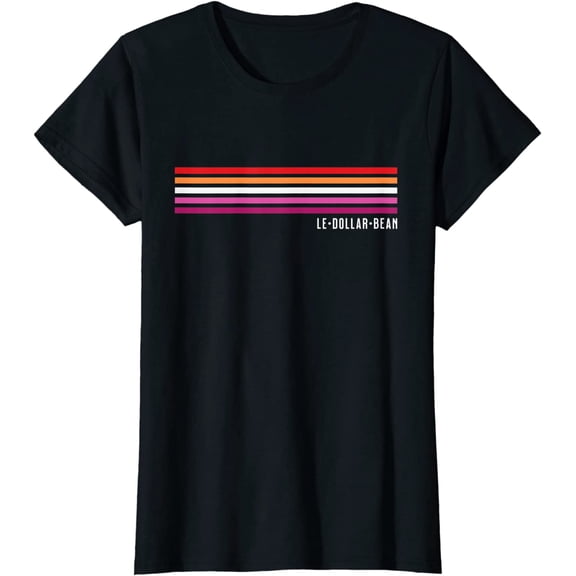 Le Dollar Bean Lesbian Color Flag Retro Rainbow Gift T-Shirt