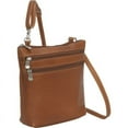 thumbnail image 1 of Le Donne Leather 3 Zip Crossbody Shoulder Bag LD-9100, 1 of 5
