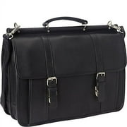 Le Donne Leather Classic Dowel Rod Laptop Briefcase LD-628-R