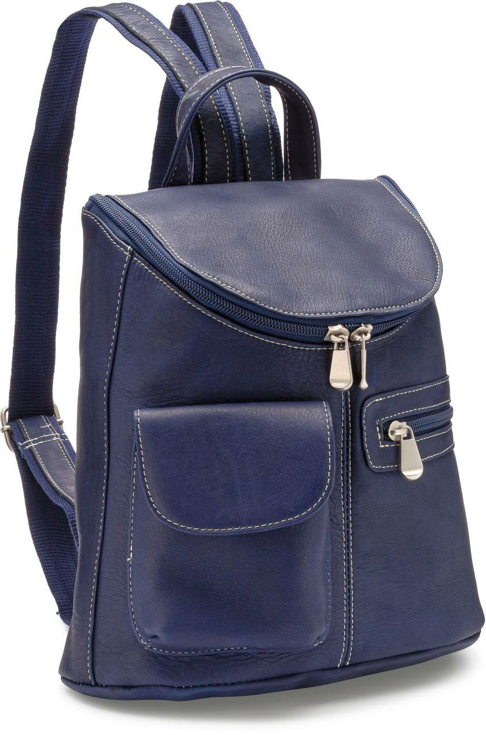 Le Donne Blue Leather Backpack Sloan Backpack | Full grain leather, versatile and  main image 4