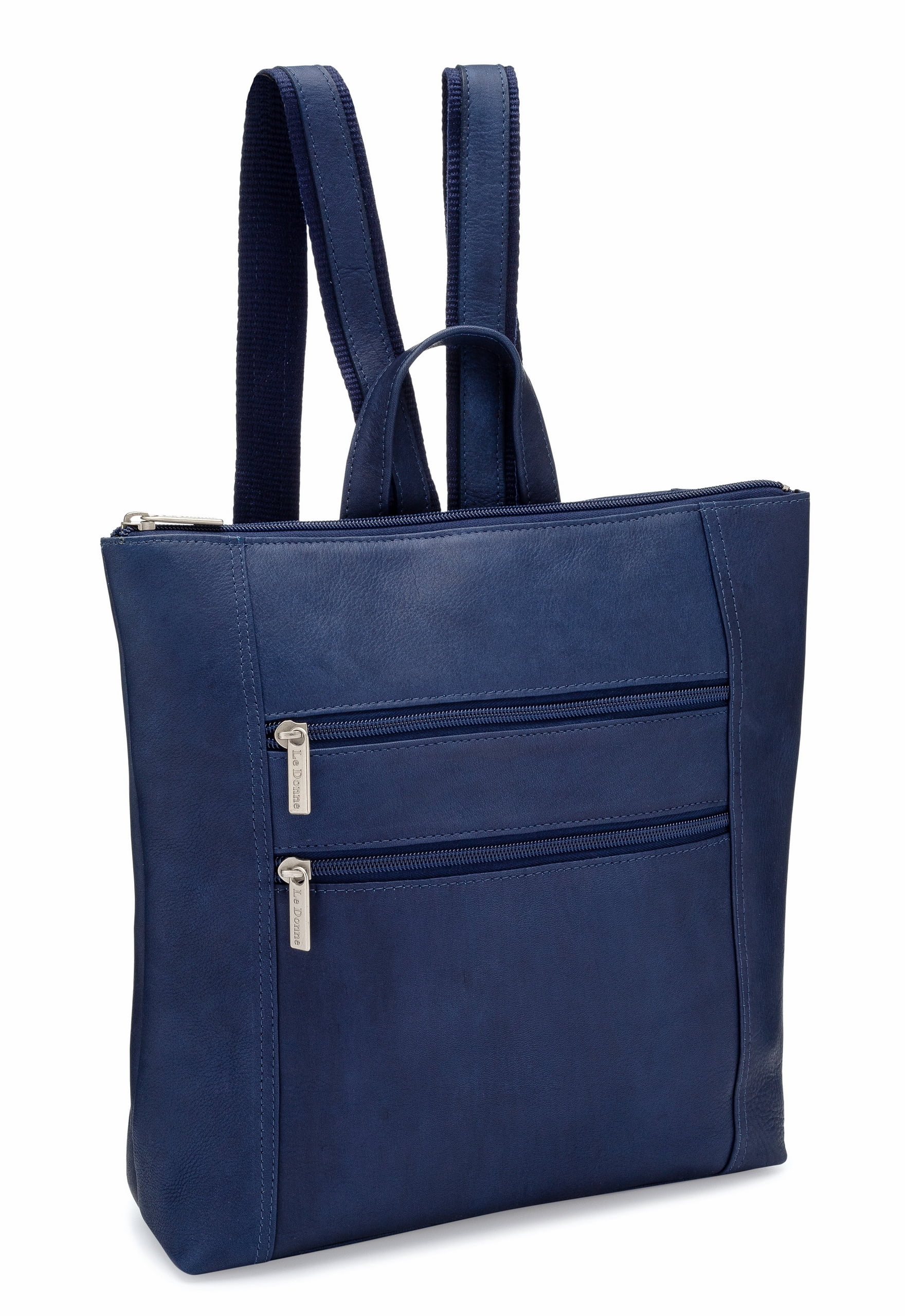 Le Donne Blue Leather Backpack Sloan Backpack | Full grain leather, versatile and  main image 2