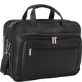 thumbnail image 1 of Le Donne Leather Oversized Laptop Briefcase TR-1012, 1 of 7