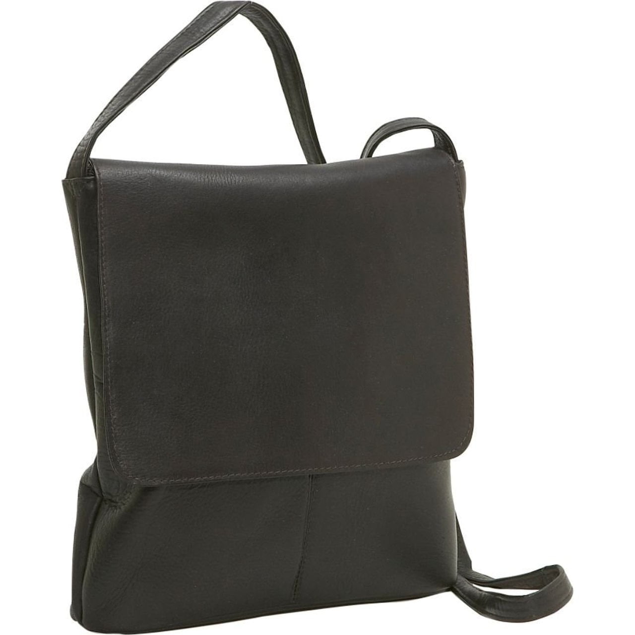 Leather flap over cheap crossbody bag