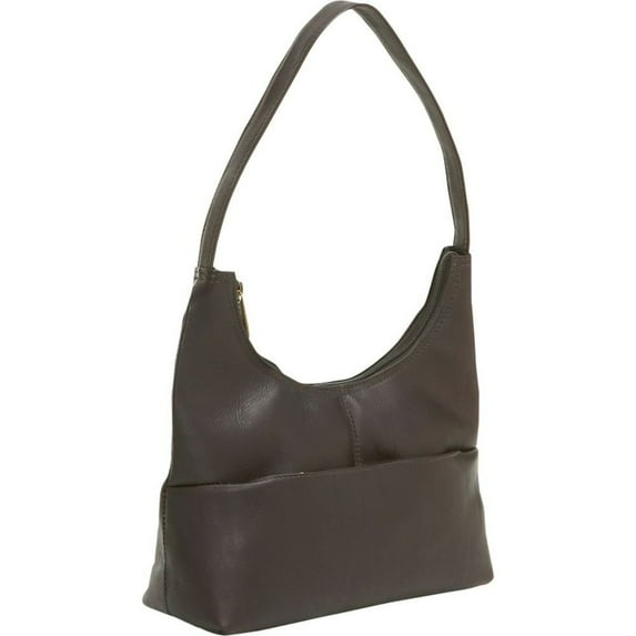 Le Donne Leather Top Zip Hobo Handbag TR-1003