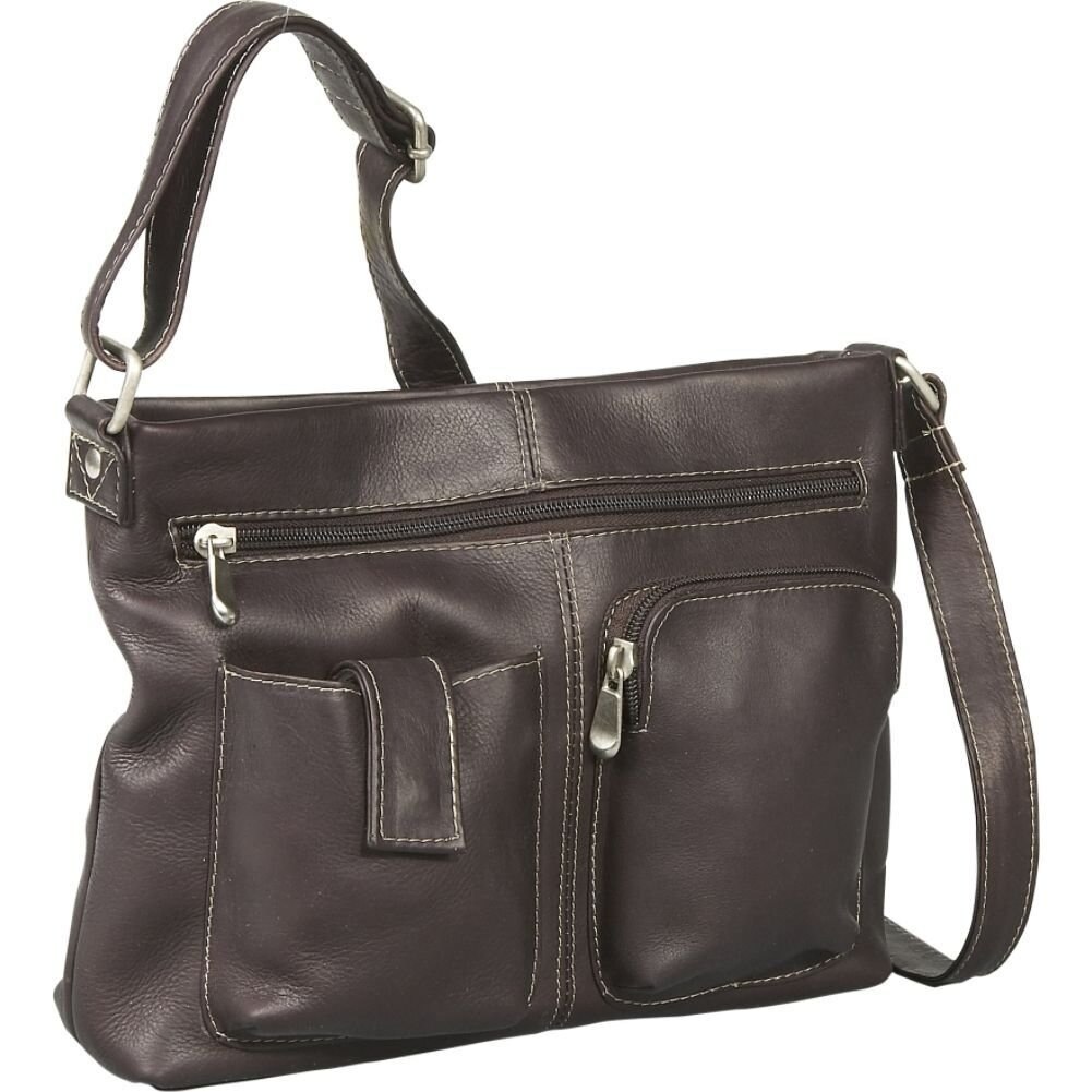 Le Donne Leather Two Pocket Crossbody LD-4054 - image 1 of 5