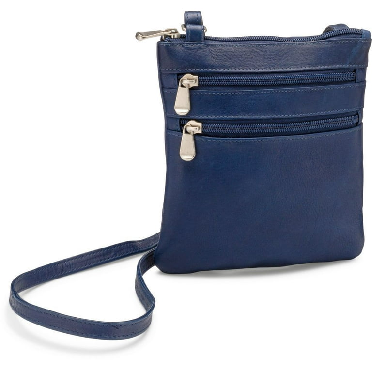 Le Donne Leather Two Zip Mini Crossbody Bag T 76 R Walmart