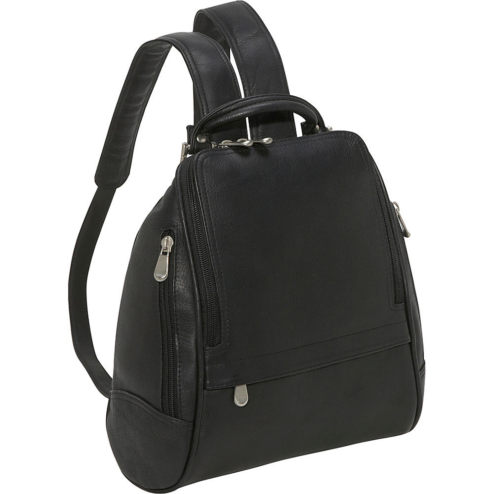 Le Donne Leather U Zip Mid Size Woman's Backpack LD-9112 - image 1 of 10
