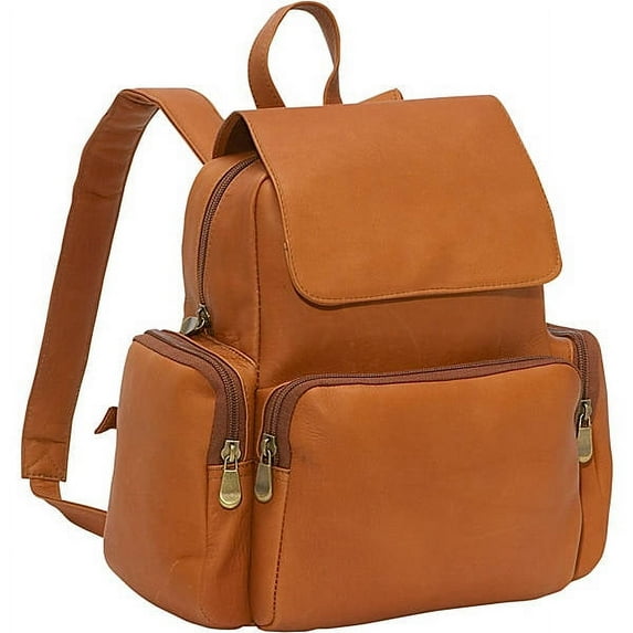 Le Donne Leather Womens Multi Pocket Backpack TR-125