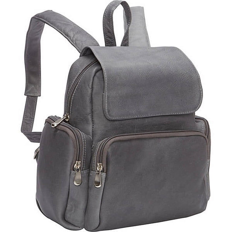 Le Donne Leather Womens Multi Pocket Backpack TR-125 