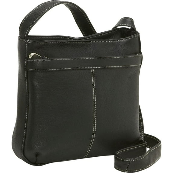 Le Donne Leather Zip Pocket Shoulder Bag LD-4052