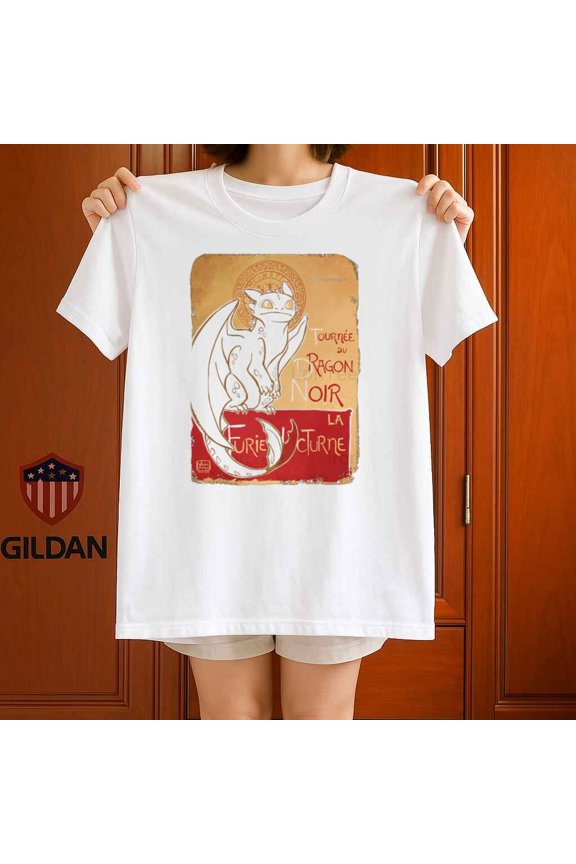 Le Dragon Noir Black Dragon Fantasy Mythical Creature Unisex T-Shirt up to 5XL