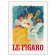 thumbnail image 1 of Le Figaro Newspaper - Paris France - Vintage French Advertising Poster by Jules Chéret c.1890 - Japanese Unryu Rice Paper Art Print (Unframed) 18 x 24 in, 1 of 4