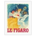thumbnail image 1 of Le Figaro Newspaper - Paris France - Vintage French Advertising Poster by Jules Chéret c.1890 - Fine Art Rolled Canvas Print 20in x 26in, 1 of 4