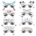 thumbnail image 1 of Le Fu Li 8 sets Women Mermaid Face Gems Glitter,Rhinestone Rave Festival Face Jewels,Crystals Face Stickers,Halloween Eyes Face Body Tattoo Rhinestone Temporary Tattoos, 1 of 7