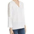 thumbnail image 1 of Le Gali Womens Bevin Pullover Blouse, White, Large, 1 of 2