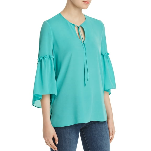 Le Gali Womens Harlie Sheer Bell Sleeve Blouse