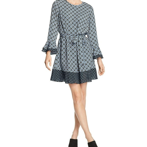 Le Gali Womens Medallion Mini Dress, Blue, Medium