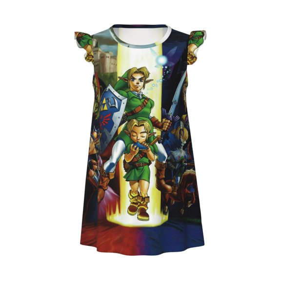 Le-Gend 0f Zel-,Da0 Nightgown Princess Pajama Dresses For Sleepwear Nightie