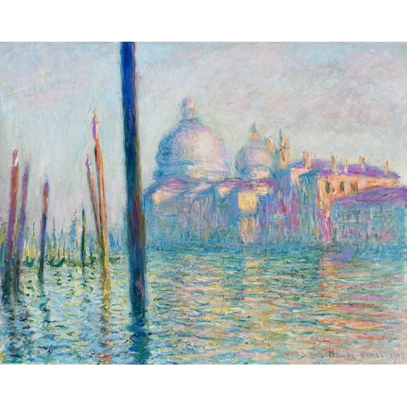 Le Grand Canal by Claude Monet - 12" x 18" Art Print Wall Decor