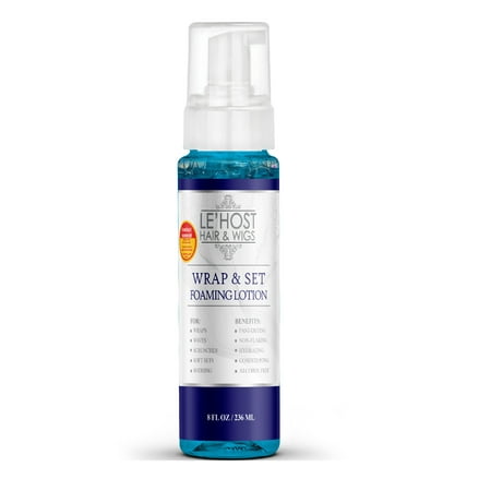 Le'Host Hair & Wigs Wrap & Set Foaming Lotion Perfect for Wet Sets and Scrunches unscented and unisex, 8 fl. oz