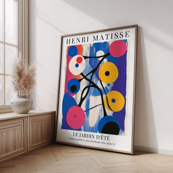 Le Jardin Dete Poster, Colorful Botanical Wall Art
