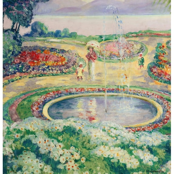 Le Jardin Fleuri (1914-15) Poster Print by Henri Lebasque (24 x 36)