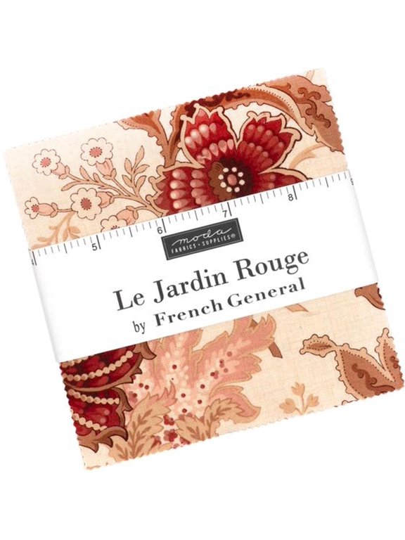 MODA - Le Jardin Rouge by French General - Charm Pack - 42 Pieces