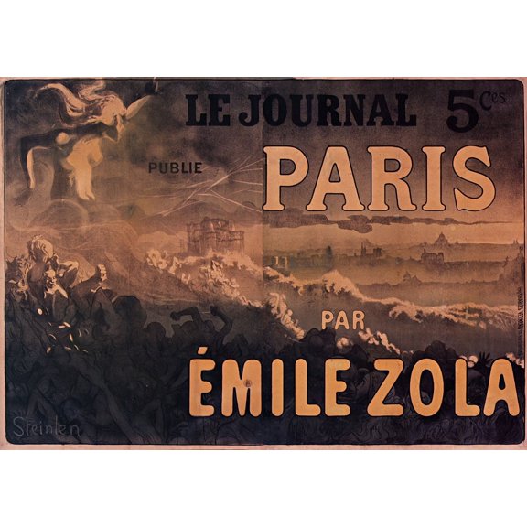 Le Journal publie Paris par Emile Zola (1897) Poster Print by Théophile Alexandre Steinlen (18 x 24)