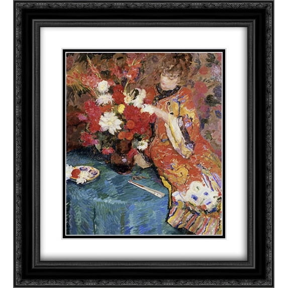 Le Kimono 2x Matted 20x22 Black Ornate Framed Art Print by Godfrinon, Ernst Jean Joseph