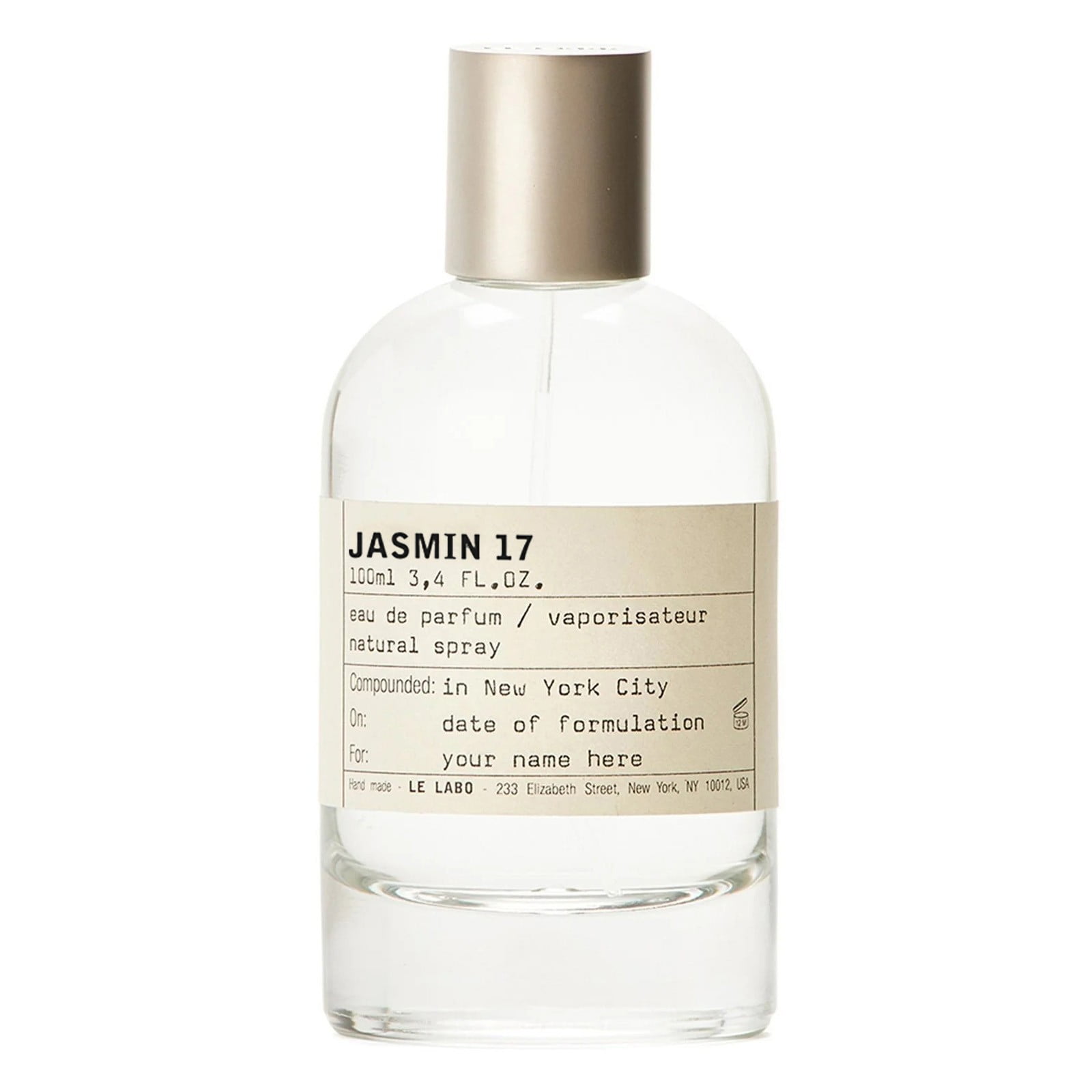 Le Lab JASMIN 17 3.4 Oz / 100 ML JASMIN 17 Spray Unisex For Women Men Eau De Parfum Spray New With Box 100ML Christmas