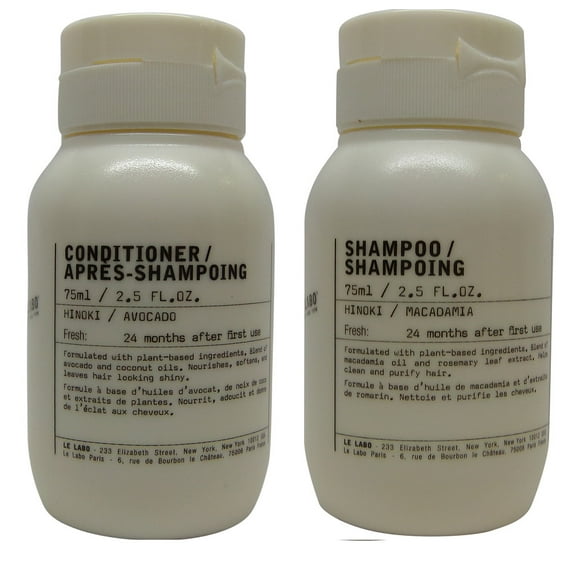 Le Labo Hinoki Shampoo & Conditioner lot of 2 (1 of each) 2.5oz bottles.