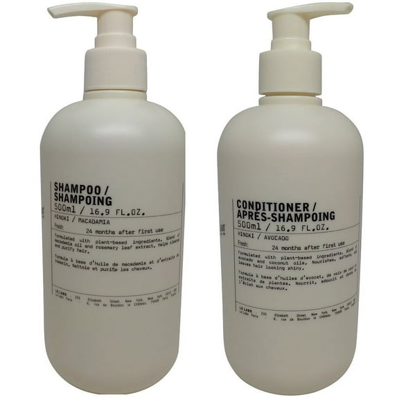 Le Labo Hinoki Shampoo and Conditioner 16.9oz Pump Bottles