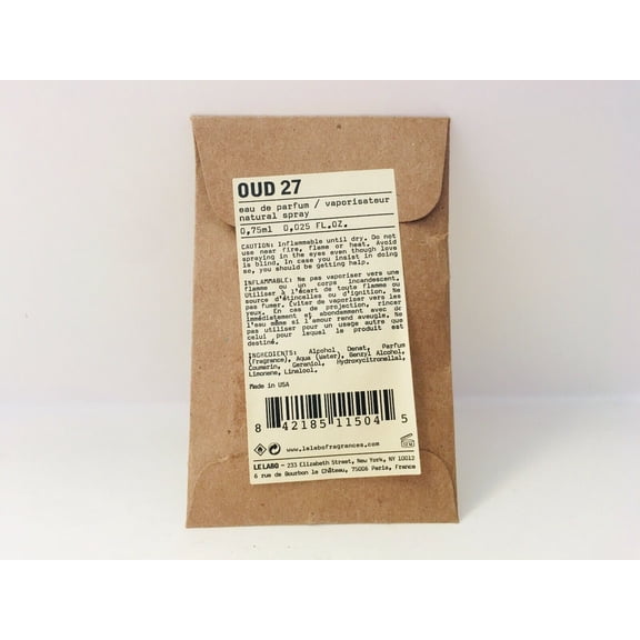 Le Labo OUD 27 Eau de Parfum 0.75ml/0.025oz SAMPLE