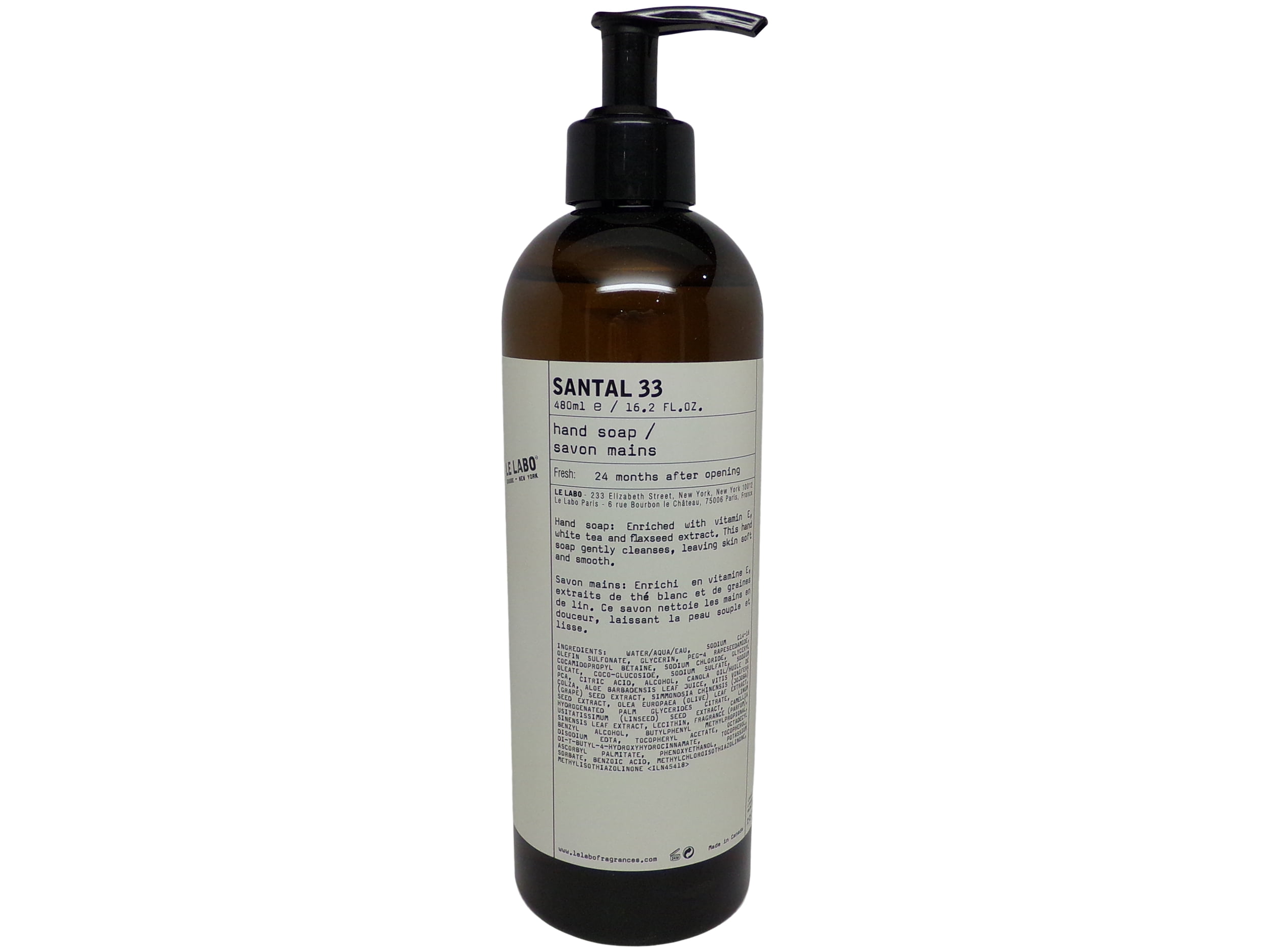 Le Labo Perfumed Santal 33 Exotic Wood Blend Liquid Hand Soap