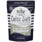 Le Marinier Celtic Salt Dry Grey Coarse Sea Salt, 0.6lb - 8.81oz. Unrefined French Sea Salt 100% Natural, Hand Harvested Mineral Celtic Salt, Sel Gris, Sea Salt for grinder refill