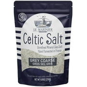 Le Marinier French Sea Salt Grey Coarse Sea Salt, 0.6lb - 8.81oz. Unrefined French Sea Salt 100% Natural, Hand Harvested Mineral, Sel Gris (0.6lb Grey Coarse)