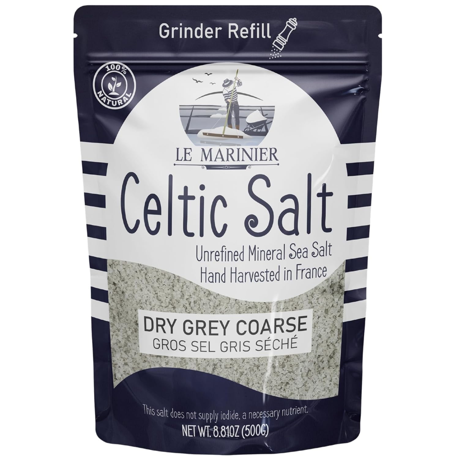 Le Marinier Celtic Salt Dry Grey Coarse Sea Salt 1.1lb Unrefined
