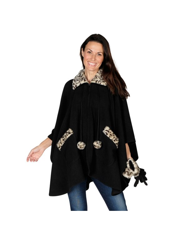 Women Wrap with Hat & Gloves- Winter Collection - Warm Wraps for Women