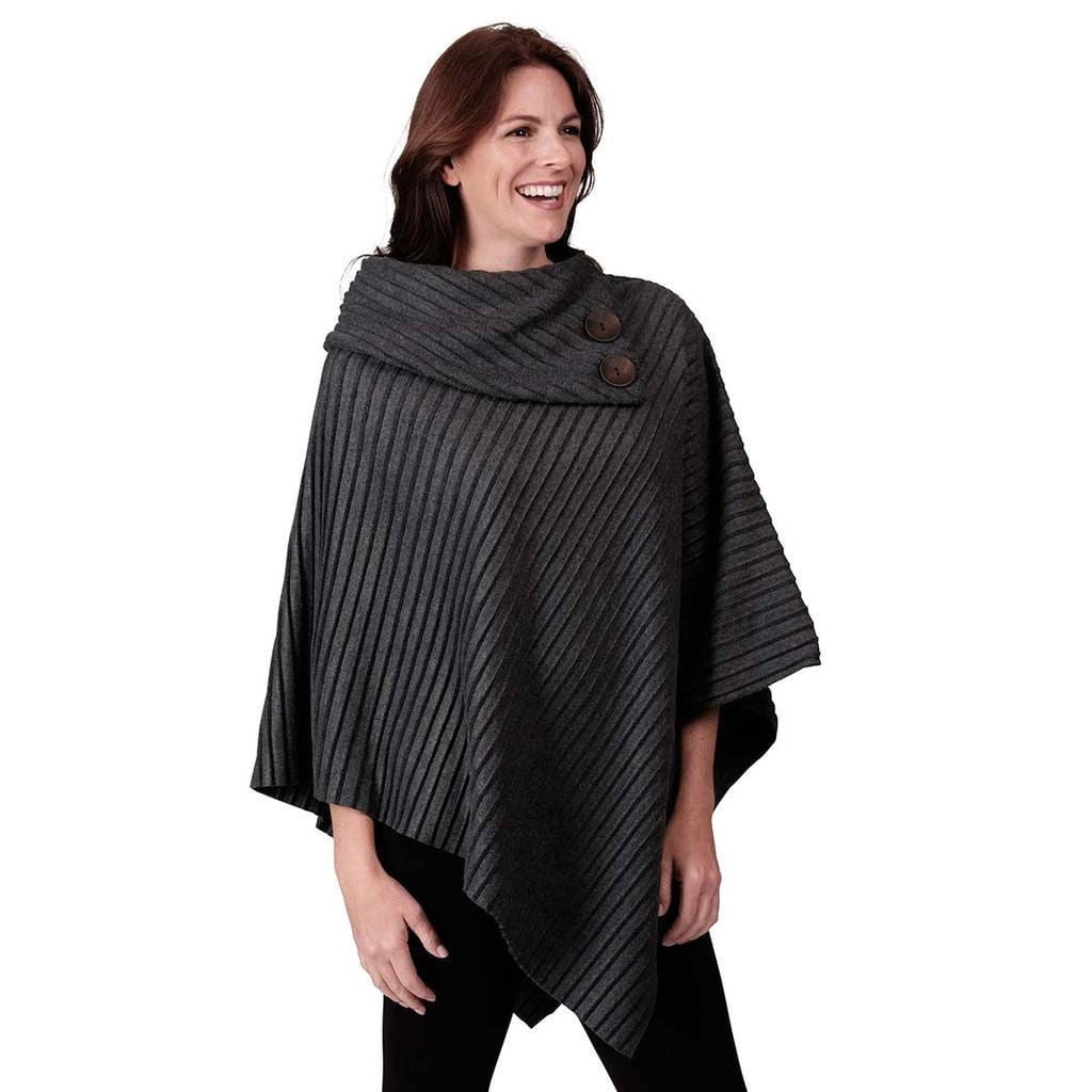 Le Moda Women's Shawl Collar Pleated Fleece Poncho Liberia Ubuy