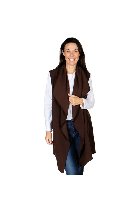 Women's Trimmed Fleece Vest - Winter Collection