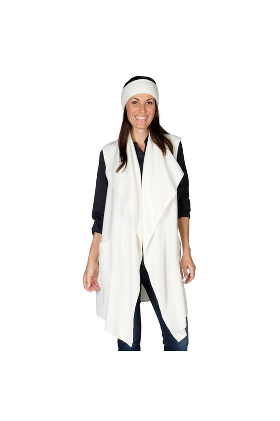 Women's Trimmed Fleece Vest - Winter Collection
