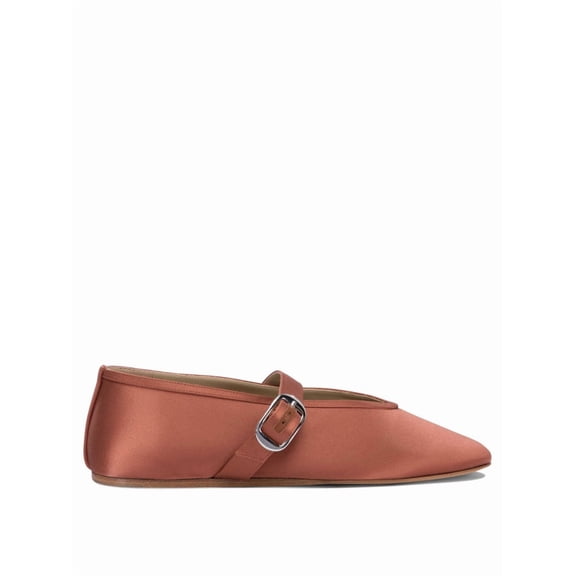 Le Monde Béryl Silk And Leather Ballerinas Brown (Women's)