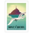 thumbnail image 1 of Le Mont Saint Michel Normandy France - Vintage Travel Poster by Pierre Fix-Masseau c.1937 - Bamboo Fine Art 290gsm Paper (Unframed) 12x16in, 1 of 4