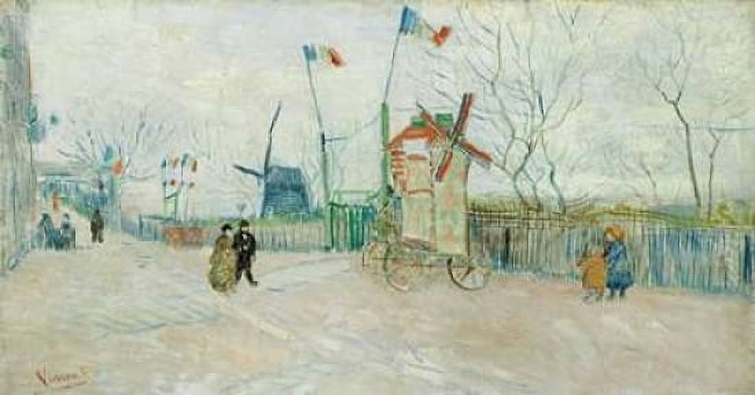 Le Moulin A Poivre Canvas Art - Vincent Van Gogh (24 x 36)