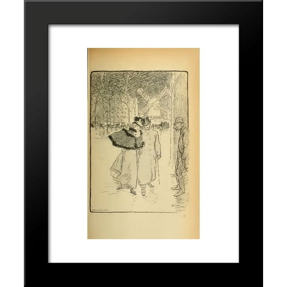Le Moulin Rouge 20x24 Framed Art Print by Theophile Steinlen