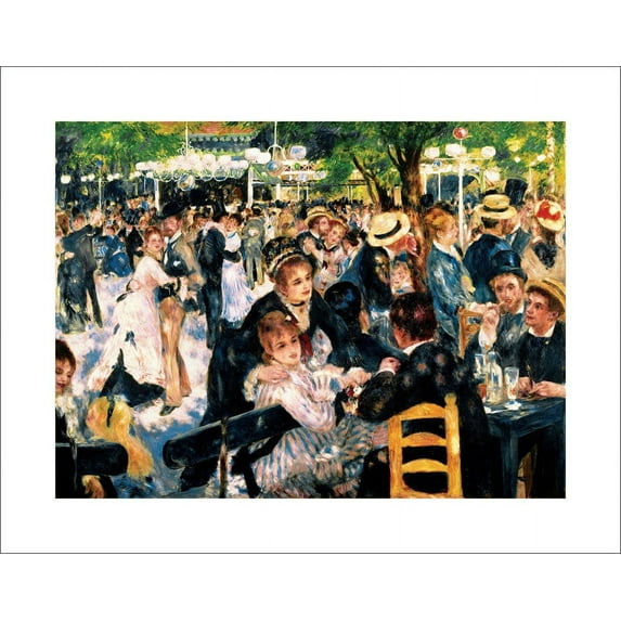 Le Moulin de la Gallette by Renoir Poster - 28.5" x 22.5" Laminated