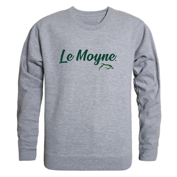 Le Moyne College Dolphins Script Crewneck Sweatshirt, Heather Grey - 2XL